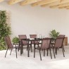 Chaises empilables de jardin lot de 6 Marron Tissu textilène 530034530034