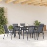 Chaises empilables de jardin lot de 6 Gris Tissu textilène 530035530035