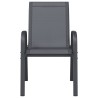 Chaises empilables de jardin lot de 6 Gris Tissu textilène 530035530035