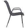 Chaises empilables de jardin lot de 6 Gris Tissu textilène 530035530035