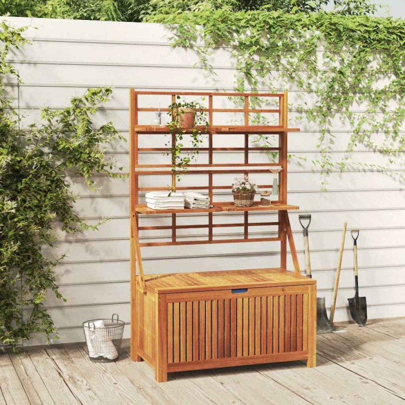 Boîte de rangement avec treillis 99x50x160 cm Acacia massif 530037530037