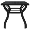 Table de jardin Noir 180x80x70 cm Acier et verre 530039530039