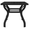 Table de jardin Noir 140x70x70 cm Acier et verre 530045530045