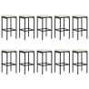 Ensemble de bar de jardin 11 pcs avec coussins noir poly rotin 530047530047