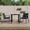 Ensemble à manger de jardin 3 pcs coussins résine tressée acier 530055530055