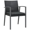 Ensemble à manger de jardin 3 pcs coussins résine tressée acier 530055530055