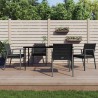 Ensemble à manger de jardin 5 pcs coussins résine tressée acier 530058530058