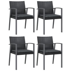Ensemble à manger de jardin 5 pcs coussins résine tressée acier 530058530058