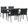 Ensemble à manger de jardin 5 pcs coussins résine tressée acier 530059530059