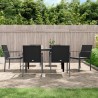 Ensemble à manger de jardin 7 pcs coussins résine tressée acier 530063530063