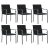 Ensemble à manger de jardin 7 pcs coussins résine tressée acier 530063530063