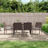 Ensemble à manger de jardin 7 pcs coussins résine tressée acier 530065530065