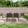 Ensemble à manger de jardin 7 pcs coussins résine tressée acier 530067530067