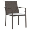 Ensemble à manger de jardin 7 pcs coussins résine tressée acier 530067530067