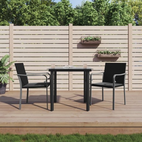 Ensemble à manger de jardin 3 pcs coussins résine tressée acier 530068530068