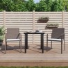 Ensemble à manger de jardin 3 pcs coussins résine tressée acier 530070530070