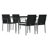 Ensemble à manger de jardin 5 pcs coussins résine tressée acier 530071530071