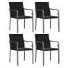 Ensemble à manger de jardin 5 pcs coussins résine tressée acier 530071530071