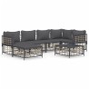 Salon de jardin 7 pcs avec coussins anthracite résine tressée 530074530074