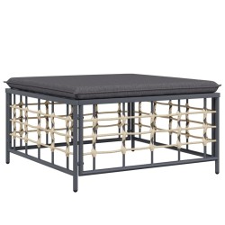 Salon de jardin 6 pcs avec coussins anthracite résine tressée 530076530076