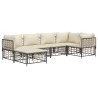 Salon de jardin 6 pcs avec coussins anthracite résine tressée 530077530077