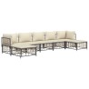 Salon de jardin 7 pcs avec coussins anthracite résine tressée 530081530081