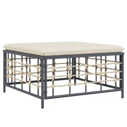 Salon de jardin 7 pcs avec coussins anthracite résine tressée 530081530081