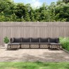 Salon de jardin 7 pcs avec coussins anthracite résine tressée 530082530082