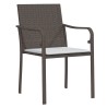Ensemble à manger de jardin 5 pcs coussins résine tressée acier 530083530083