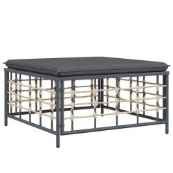 Salon de jardin 7 pcs avec coussins anthracite résine tressée 530084530084