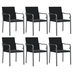 Ensemble à manger de jardin 7 pcs coussins résine tressée acier 530086530086