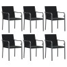 Ensemble à manger de jardin 7 pcs coussins résine tressée acier 530086530086