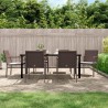 Ensemble à manger de jardin 7 pcs coussins résine tressée acier 530088530088