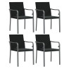 Ensemble à manger de jardin 5 pcs coussins résine tressée acier 530089530089