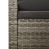 Salon de jardin 4 pcs avec coussins Gris Résine tressée 530092530092