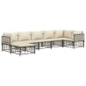 Salon de jardin 7 pcs avec coussins anthracite résine tressée 530093530093