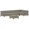 Salon de jardin 6 pcs avec coussins Gris Résine tressée 530096530096