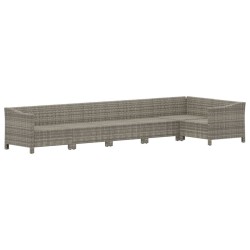 Salon de jardin 6 pcs avec coussins Gris Résine tressée 530097530097