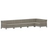 Salon de jardin 6 pcs avec coussins Gris Résine tressée 530097530097