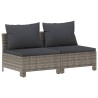 Salon de jardin 6 pcs avec coussins Gris Résine tressée 530097530097