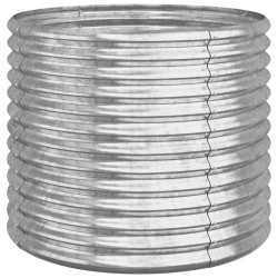 Jardinière de jardin Acier galvanisé 80x80x68 cm Argenté 530104530104
