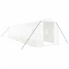 Serre avec cadre en acier blanc 20 m² 10x2x2 m 530105530105