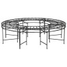 Banc circulaire tour d'arbre Ø160 cm Noir Acier 530106530106