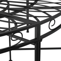 Banc circulaire tour d'arbre Ø160 cm Noir Acier 530106530106