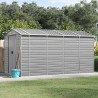 Abri de jardin gris clair 191 x 385 x 198 cm en acier galvanisé 530119530119