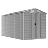 Abri de jardin gris clair 191 x 385 x 198 cm en acier galvanisé 530119530119