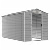 Abri de jardin gris clair 191 x 385 x 198 cm en acier galvanisé 530119530119
