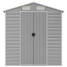 Abri de jardin gris clair 191 x 385 x 198 cm en acier galvanisé 530119530119