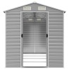 Abri de jardin gris clair 191 x 385 x 198 cm en acier galvanisé 530119530119