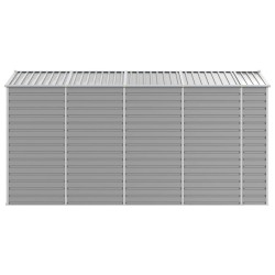 Abri de jardin gris clair 191 x 385 x 198 cm en acier galvanisé 530119530119